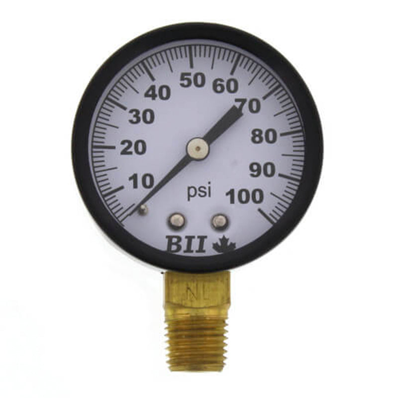 PRESSURE GAUGE 0-100LB LEAD FREE